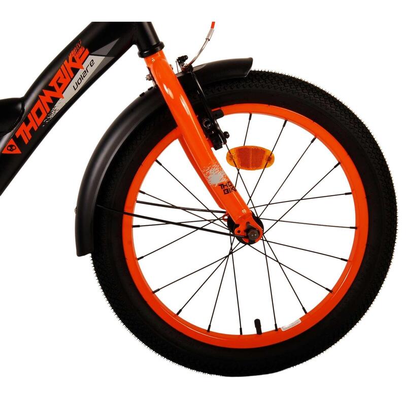 Volare Thombike Kinderfiets - Jongens - 18 inch - Zwart Oranje