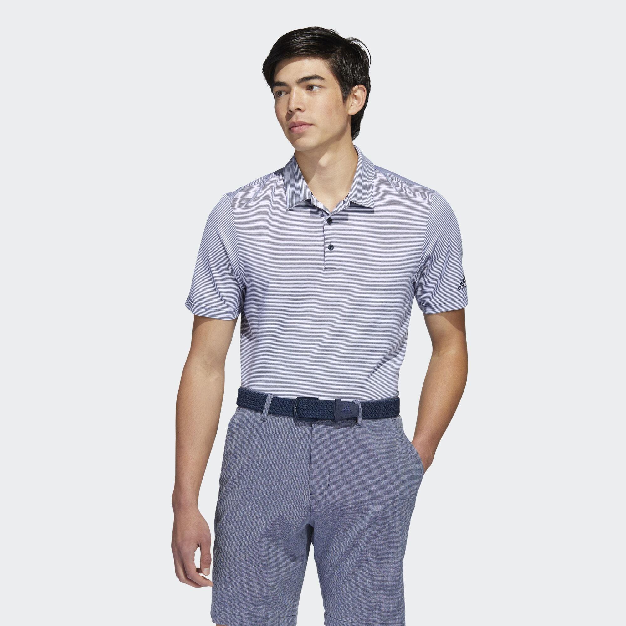ADIDAS Ottoman Stripe Golf Polo Shirt