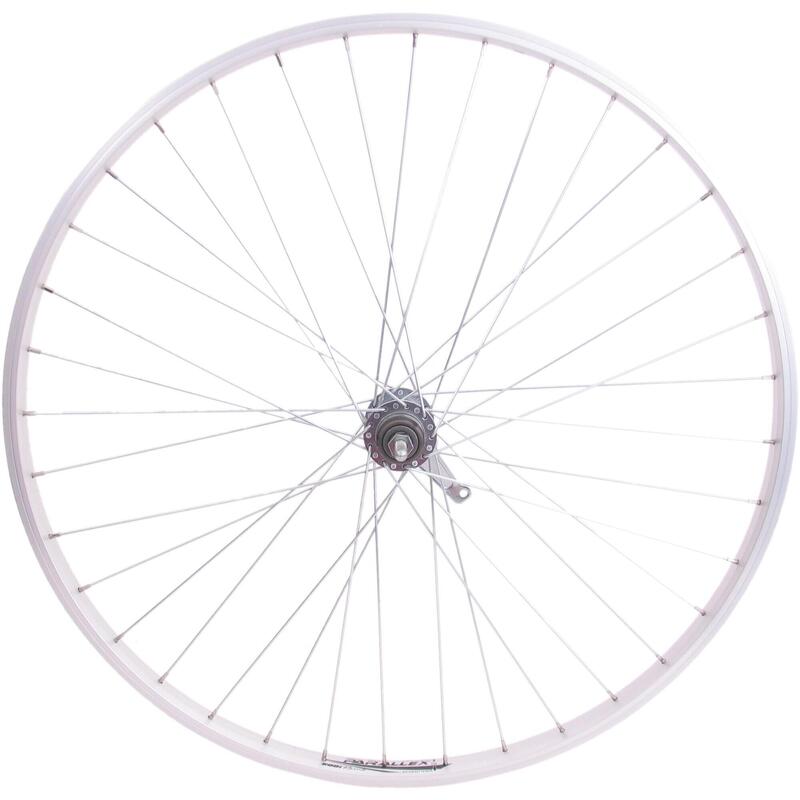 Roue arrière Shimano 28 x 1 4 moyeu de frein en aluminium argent