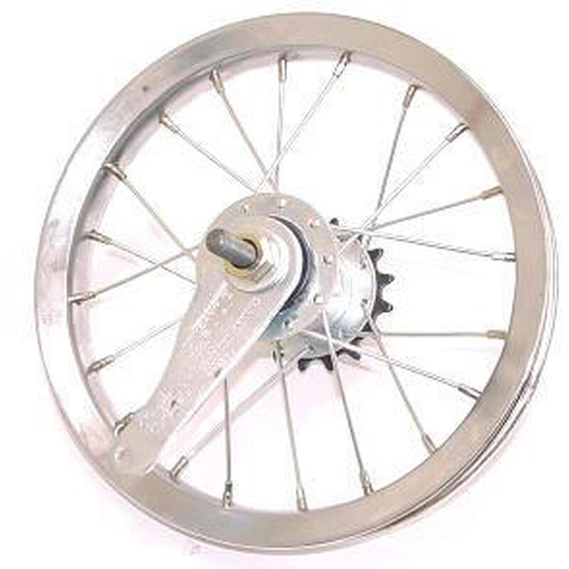 Shimano Achterwiel 12 1/2 x 2 1/4" chroom met imitatie naaf