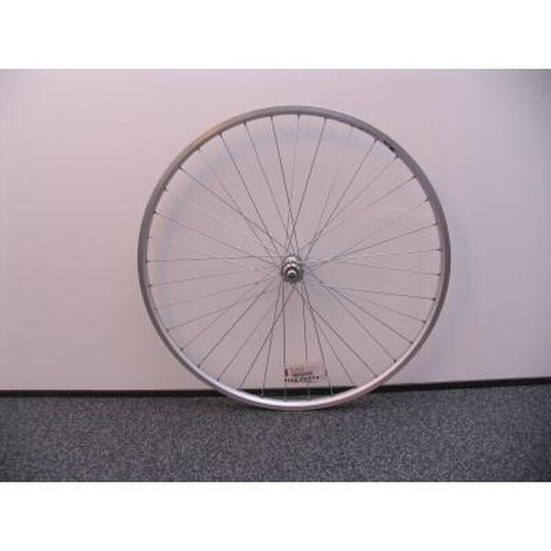 Roue avant 28 x 1 1/4" jante ZAC19 moyeu aluminium argent