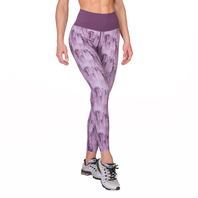 Women Reversible High-Waist Breathable Activewear Mesh Legging - Purple