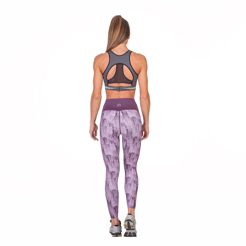 Women Reversible High-Waist Breathable Activewear Mesh Legging - Purple
