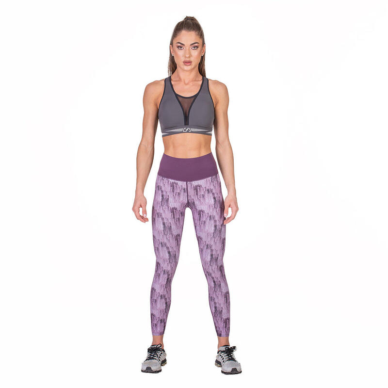 Women Reversible High-Waist Breathable Activewear Mesh Legging - Purple