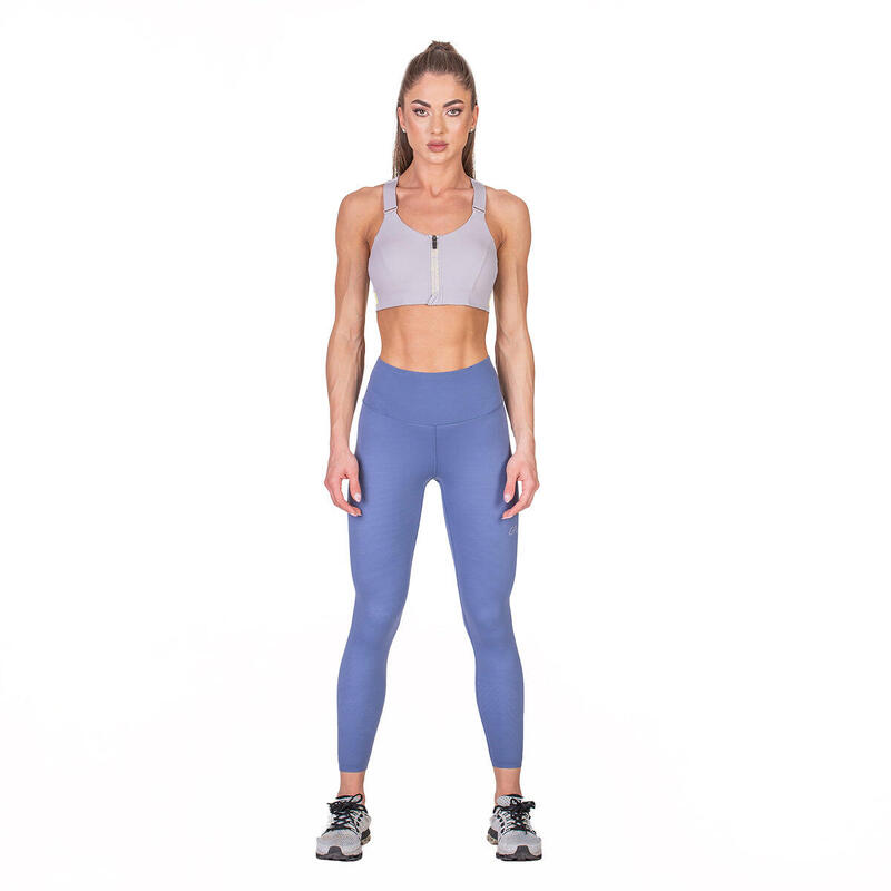 Women Reversible High-Waist Breathable Activewear Mesh Legging - BLUE
