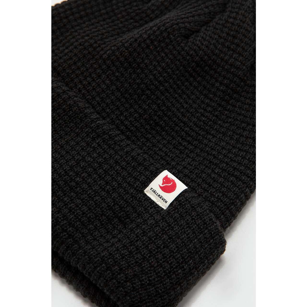 Gorro Negro Fjallraven Tab Hat Black Cálido y Ligero 2/5