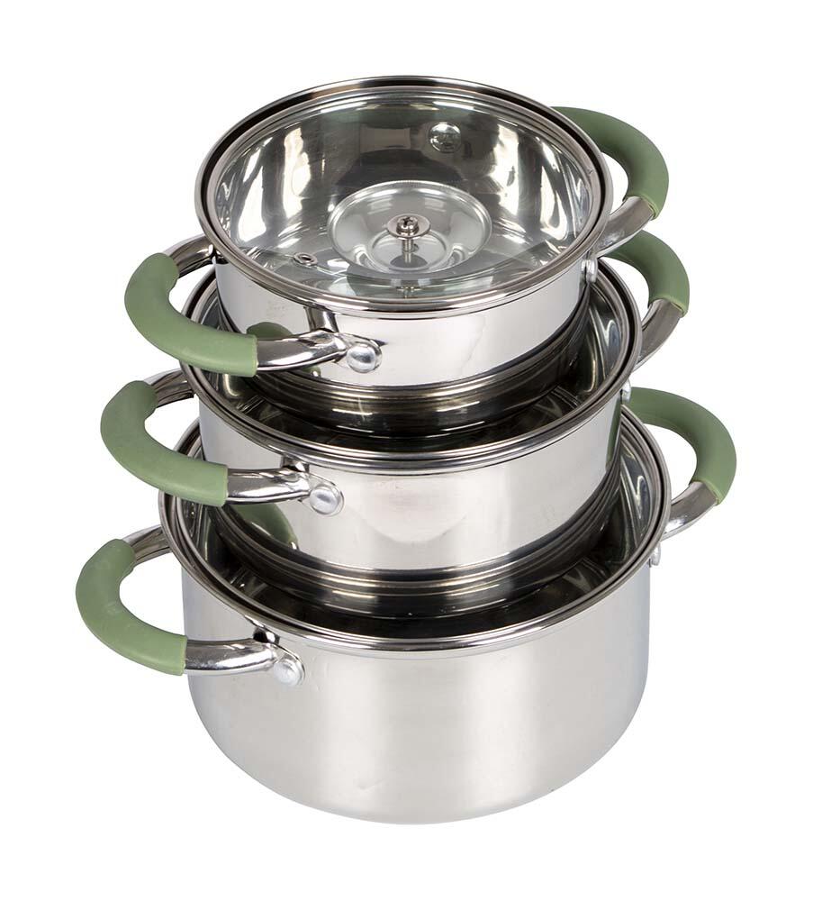 Bo-Camp Pannenset Elan 1 plus 3-Delig RVS 7/7