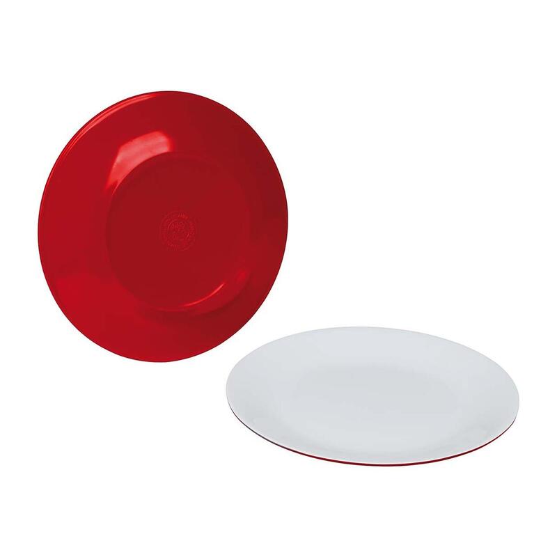 Bo-Camp Servies Campingbord - 100% Melamine - 16-delig Rood