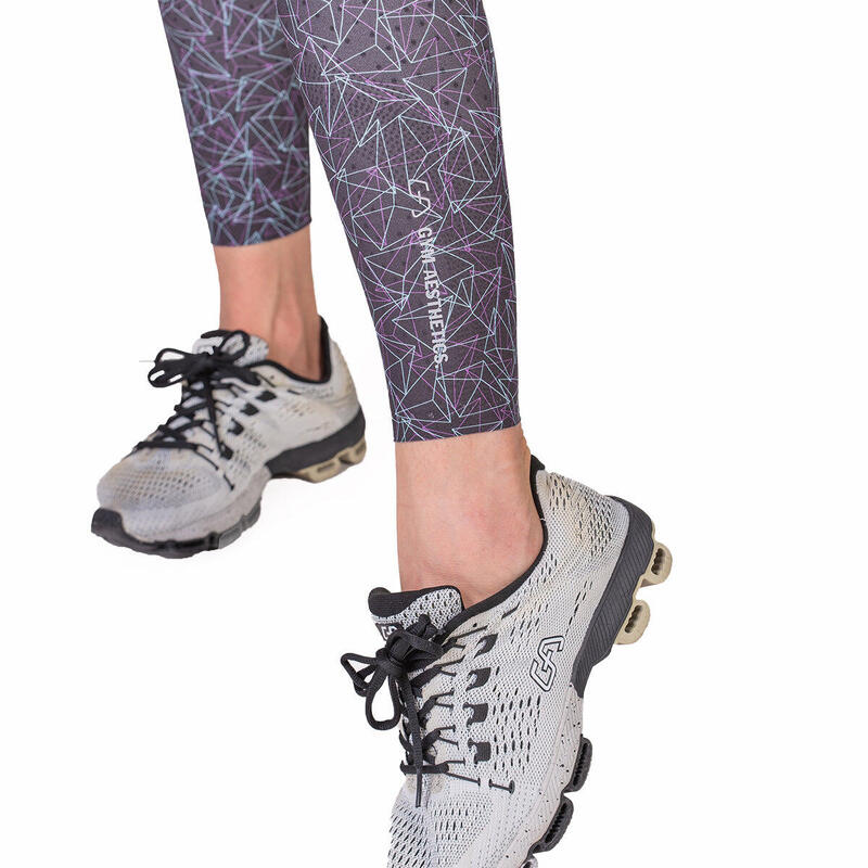 Women Reversible High-Waist Breathable Activewear Mesh Legging - Light sky blue