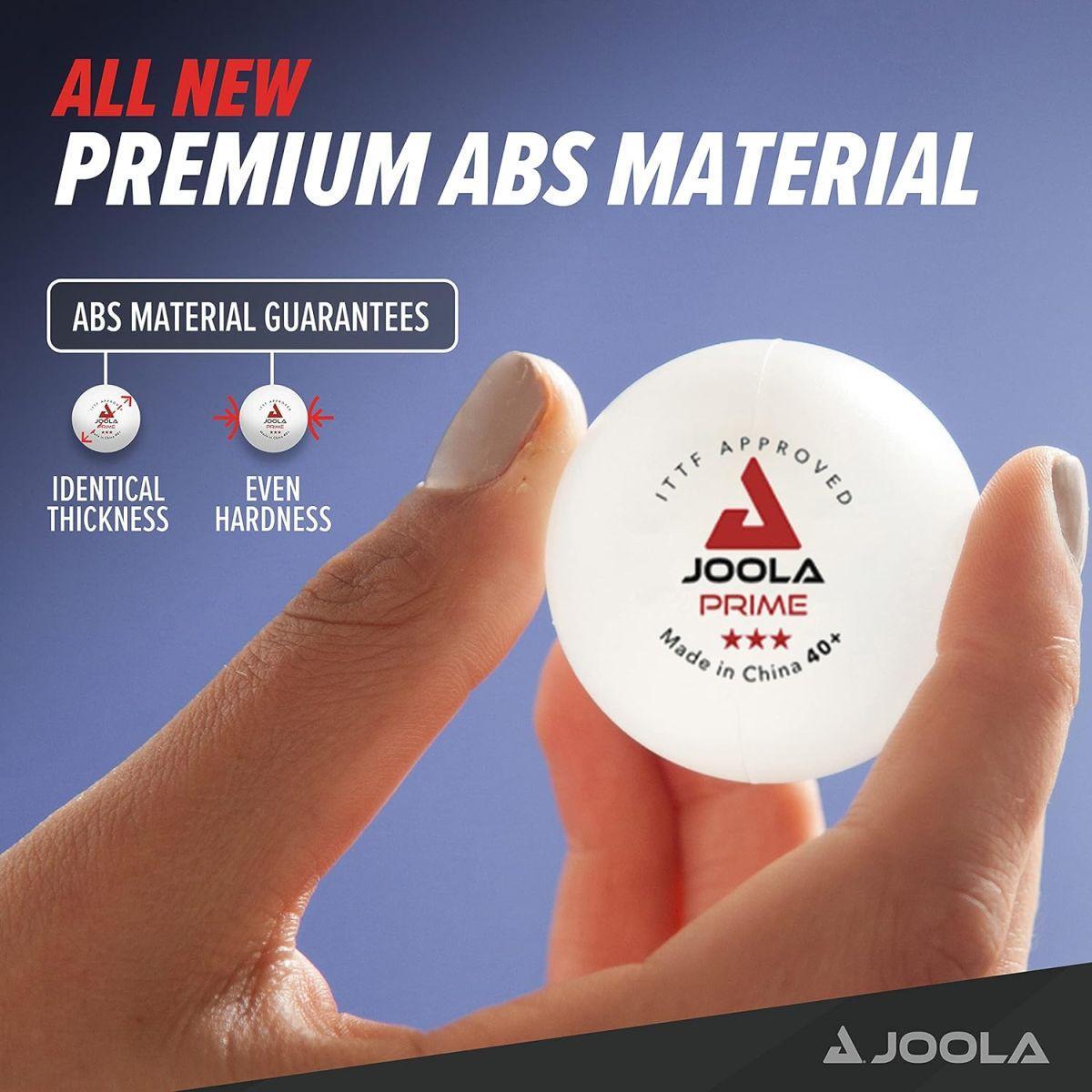 JOOLA Tischtennisbälle Prime 3*** 40+ 6 Stück weiß 4/5