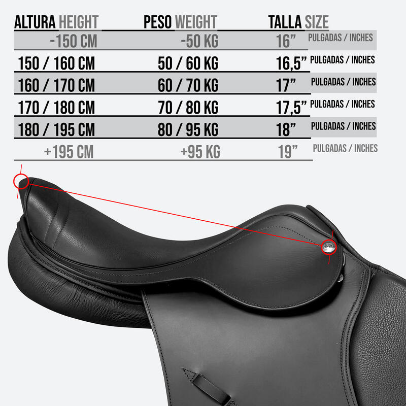 Silla De Montar De Salto Zaldi Confort Con Asiento Extraconfortable