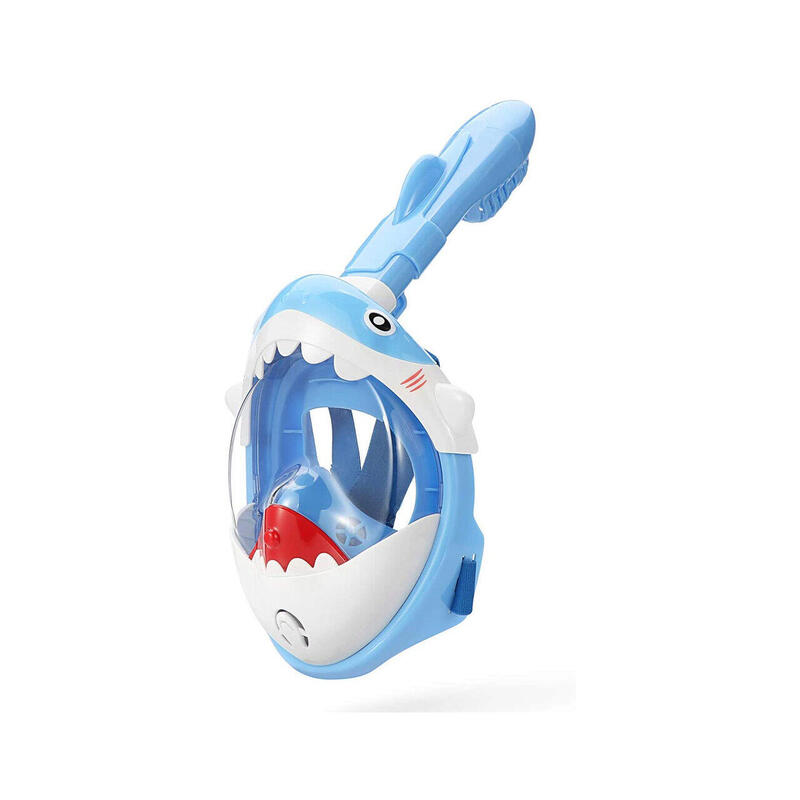 Masca snorkeling cu tub copii model rechin, albastra