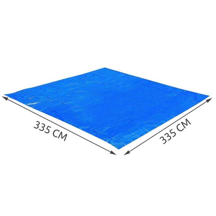 Covor de protectie pentru piscina, suport, PVC, albastru, 335x335 cm, Bestway