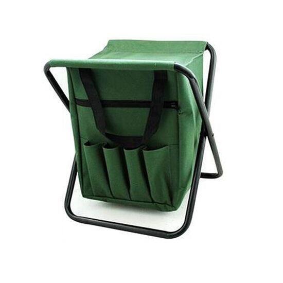 Scaun mini pliabil, camping cu geanta, verde, max 80 kg, 25x27x32 cm 