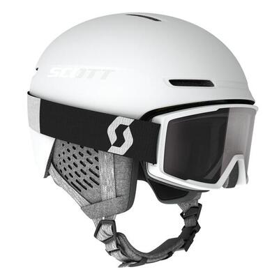 Scott track + factor pro skihelm + skibril set - wit