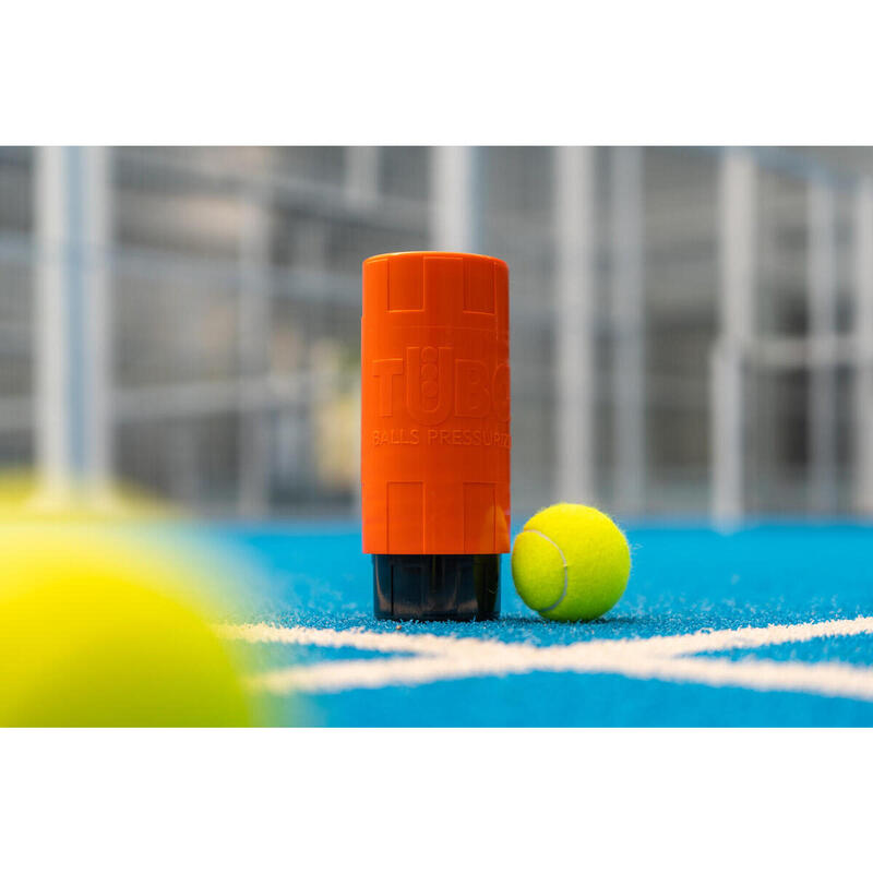 TuboX3 Laranja | TuboPlus - Pressurizador de bolas de ténis e padel