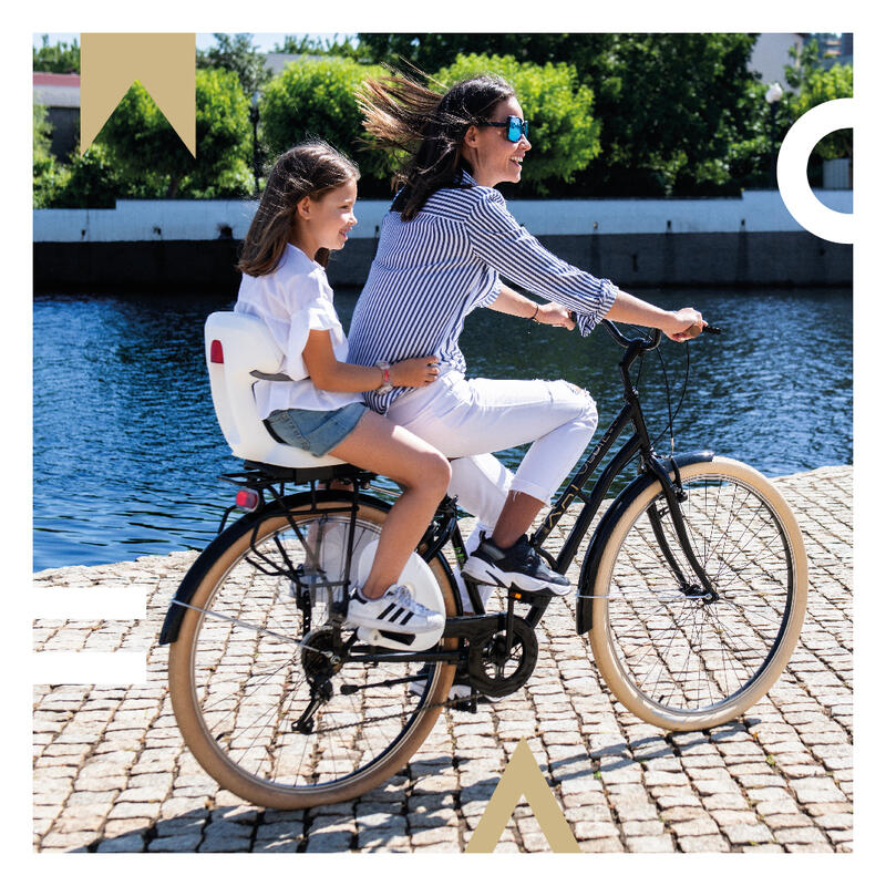 Silla Bicicleta Junior Portaequipajes - hasta 35kg Blanca (c/tarja)