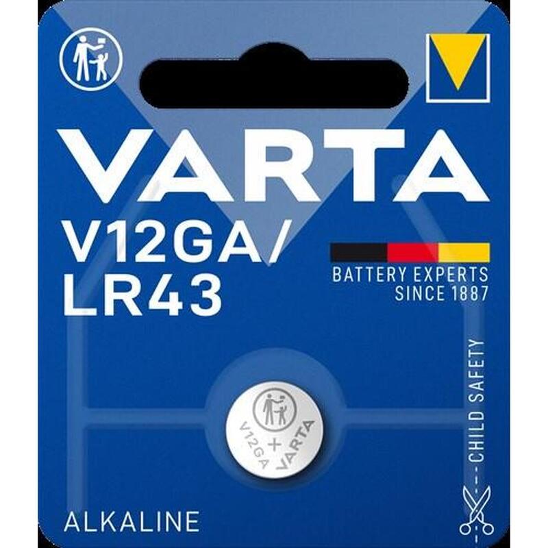 Batterie de cellules de bouton varta dun v12ga / lr43