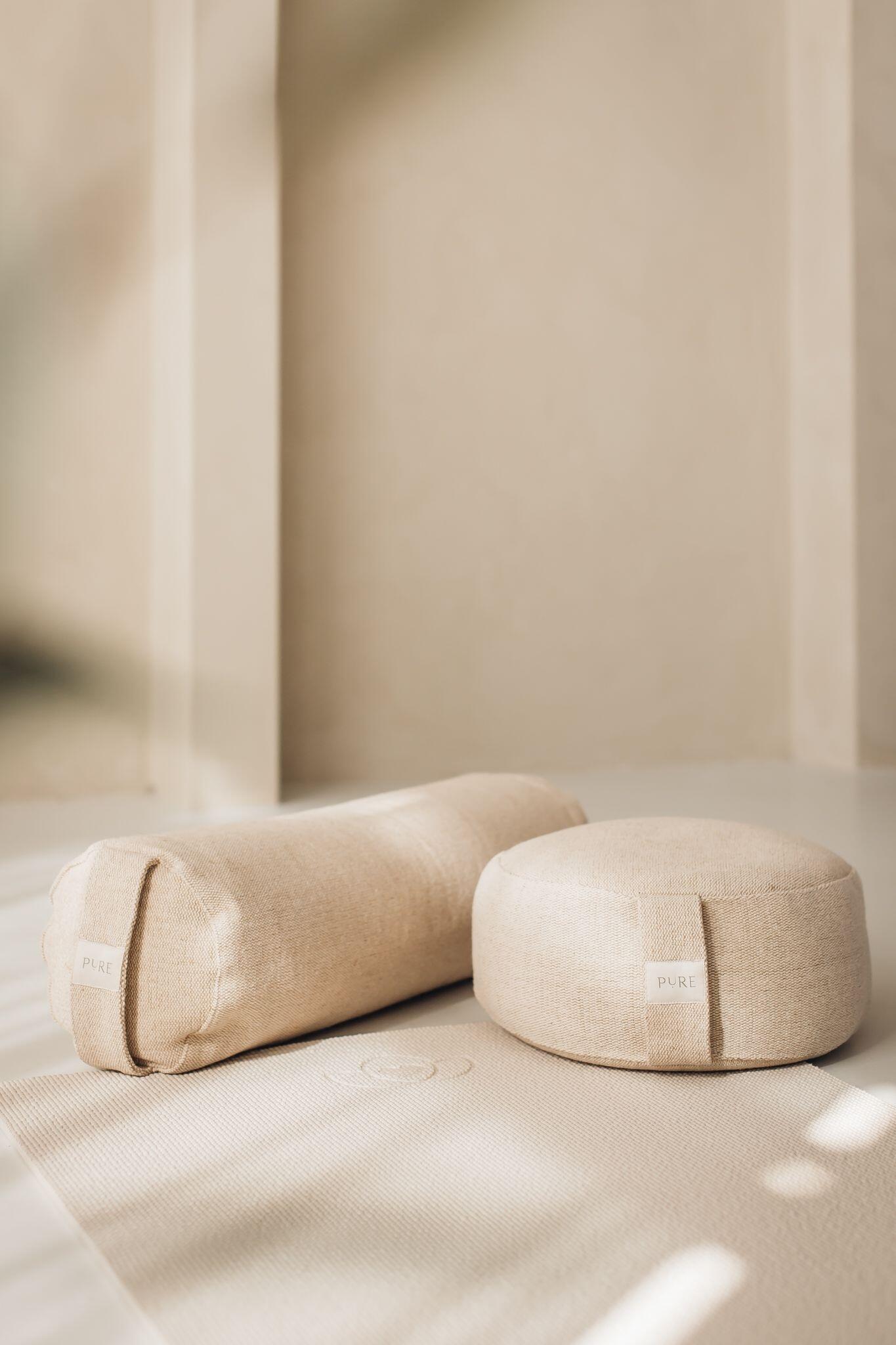 Meditatiekussen eco jute naturel rond - Pure 2/5