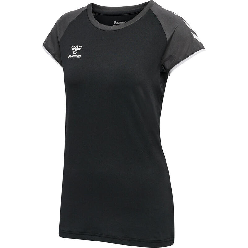 T-Shirt Hmlcore Volleybal Vrouwelijk Rekbaar Ademend Sneldrogend Hummel
