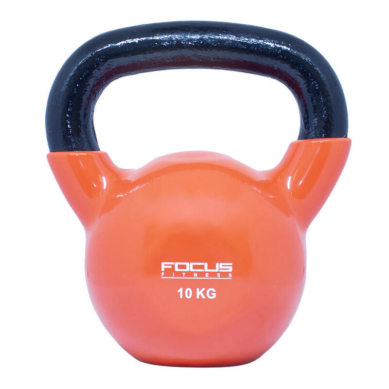Kettlebell - Focus Fitness Vinyl - 10 kg - Orange