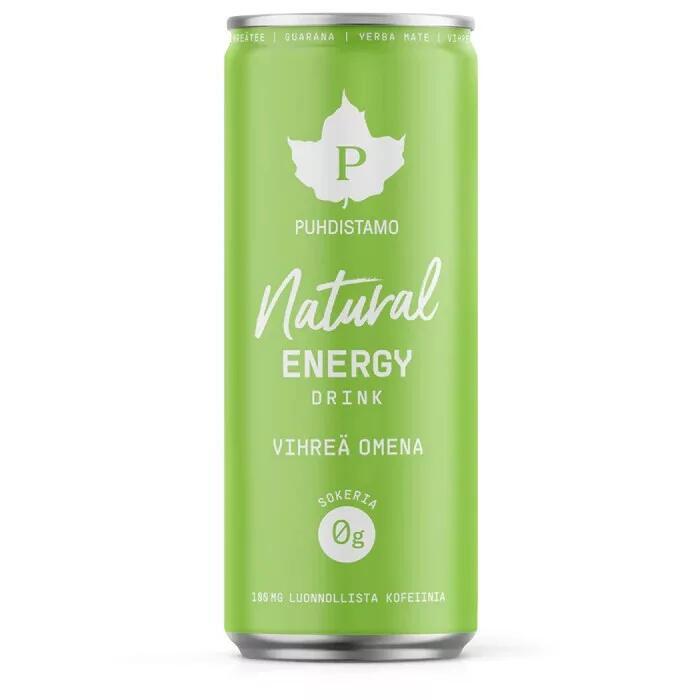 Természetes energiaital, natural energy drink - Zöld alma, 330ml