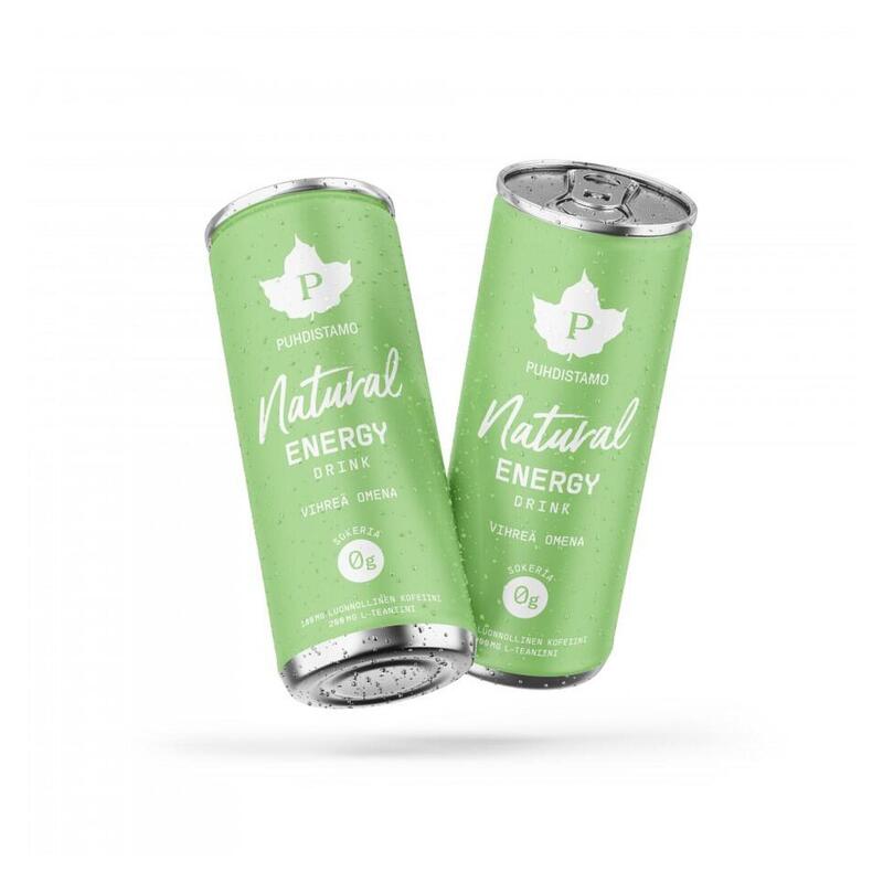 Természetes energiaital, natural energy drink - Zöld alma, 330ml