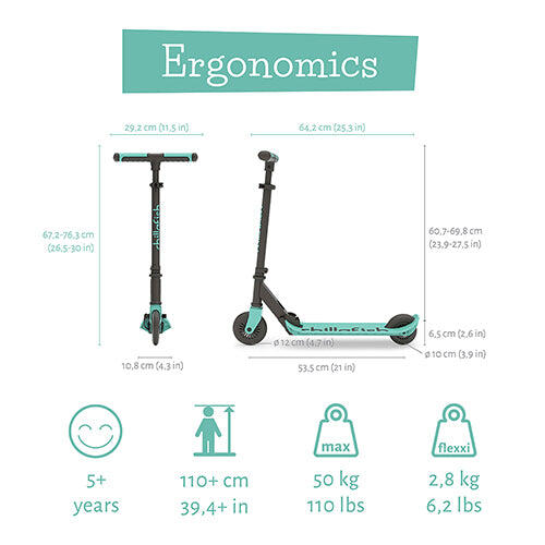 Chillafish Flexxi - Trottinette pliable avec frein intégré