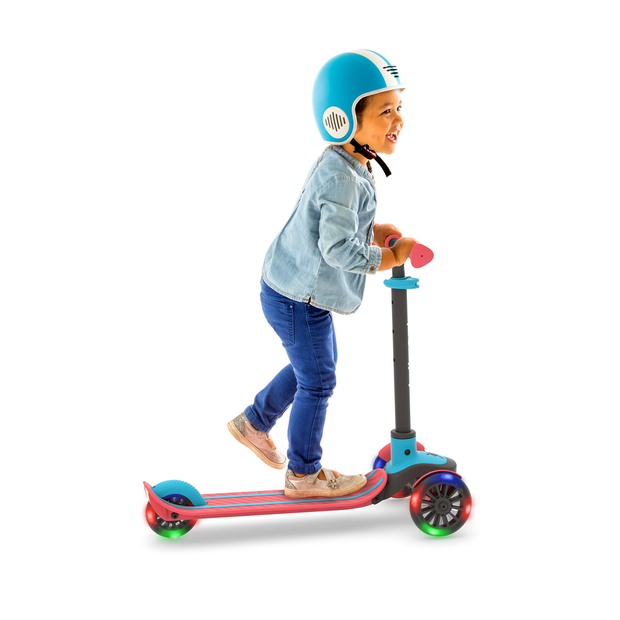 Trottinette 3 roues lumineuses à LED - SCOTTI GLOW, avec frein arrière intégré 2/7