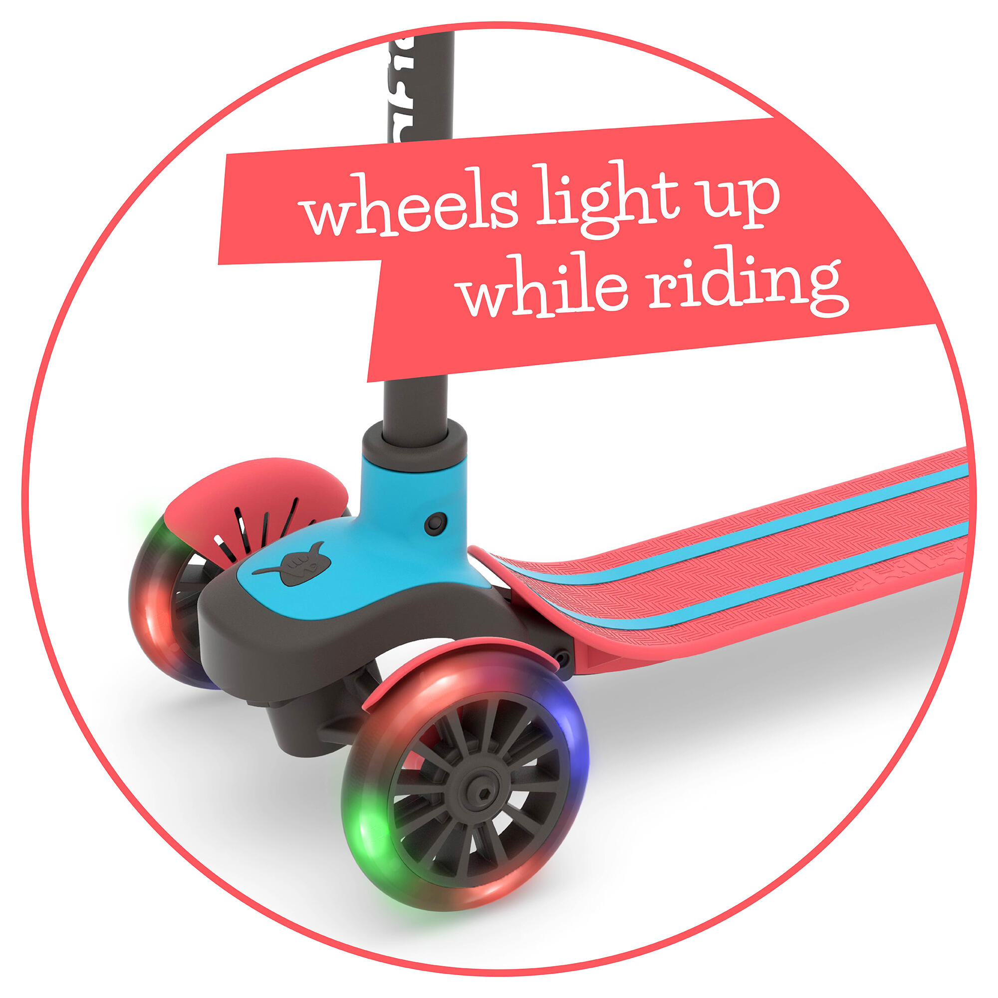 Trottinette 3 roues lumineuses à LED - SCOTTI GLOW, avec frein arrière intégré 7/7