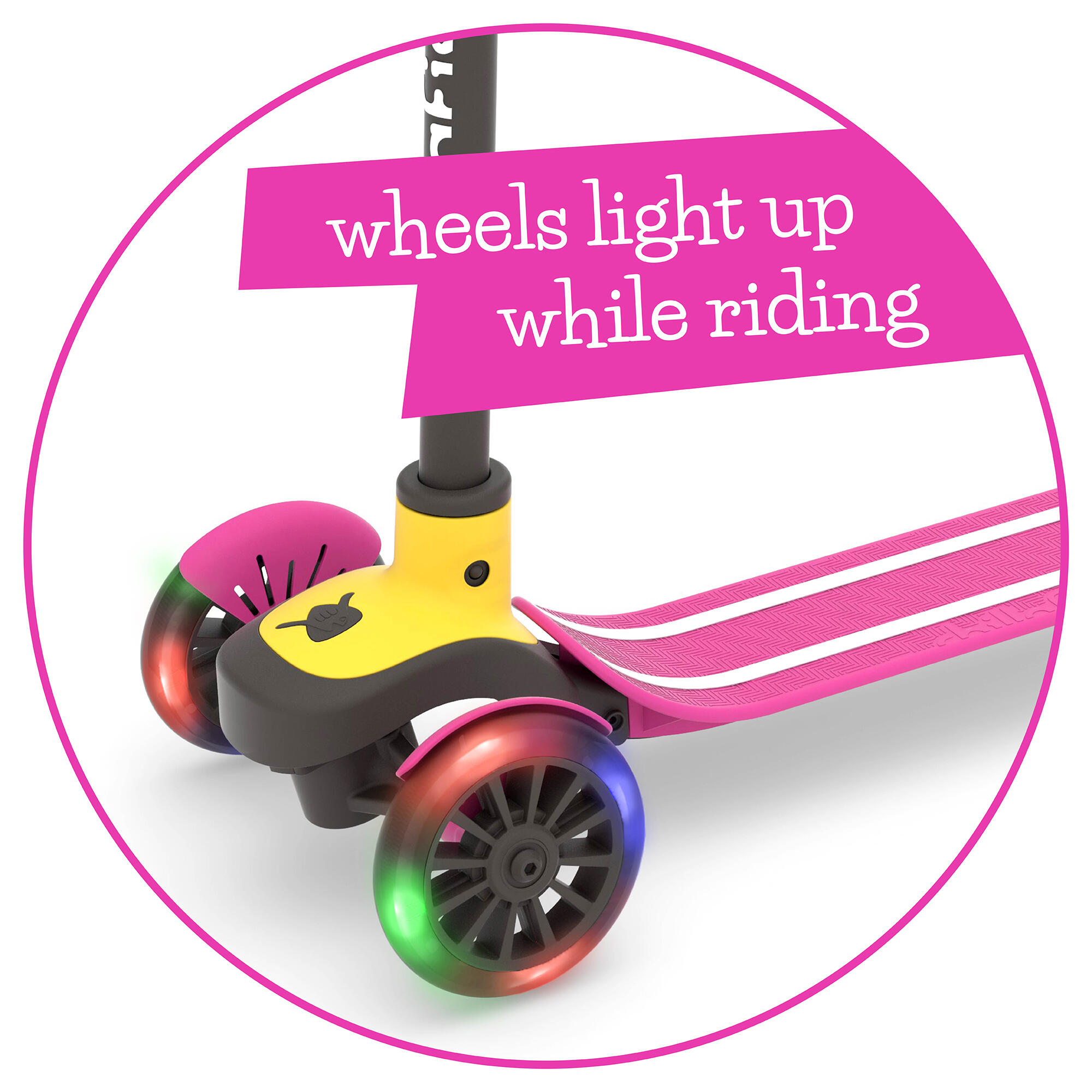 Trottinette 3 roues lumineuses à LED - SCOTTI GLOW, avec frein arrière intégré 5/7