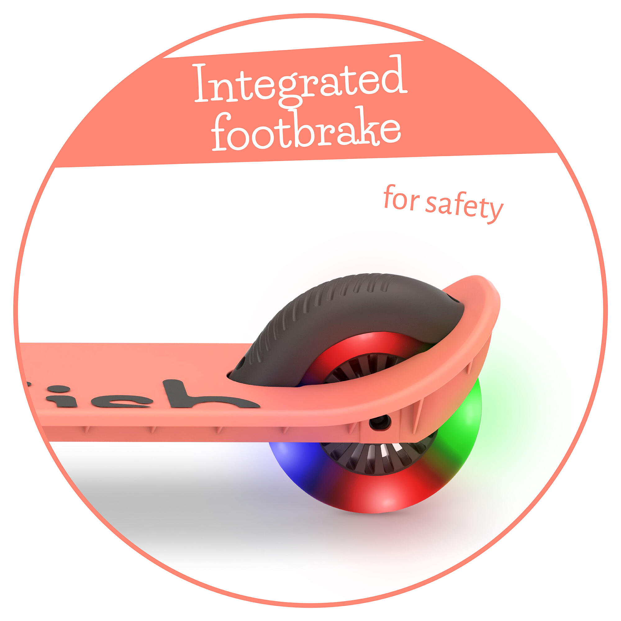 Flexxi Glow - Trottinette pliable avec frein intégré et roues lumineuses LED 7/7