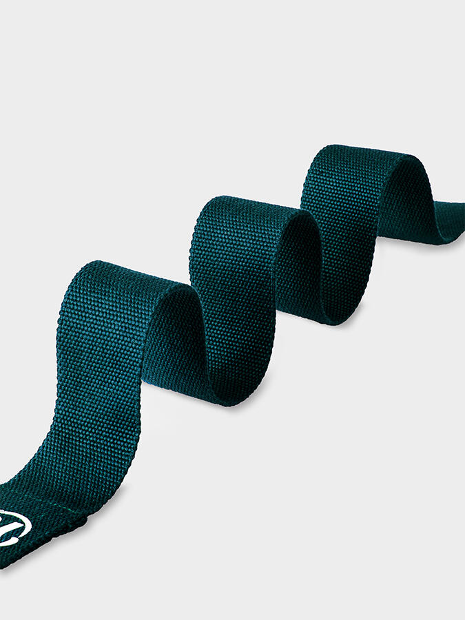 Yoga Studio Belt Strap Metal D-Ring Buckle 2.5m - Teal 3/5