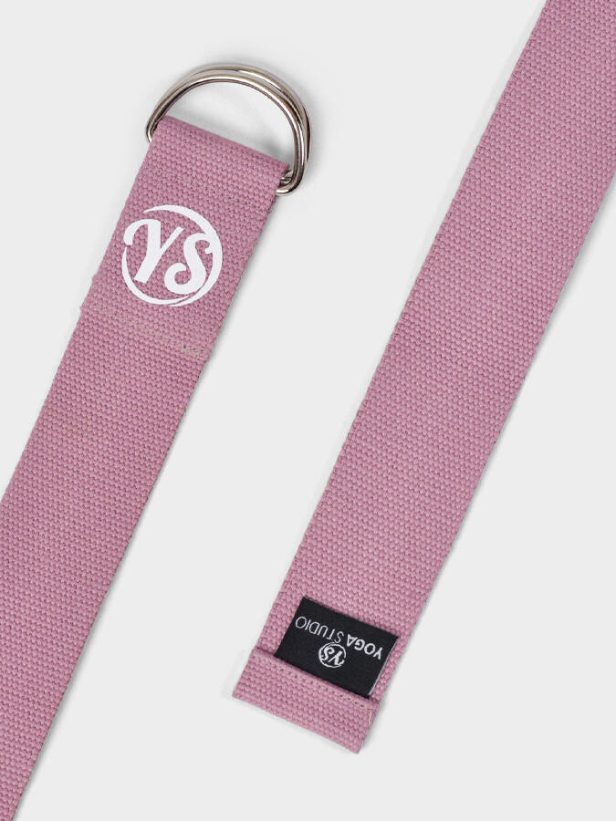 Yoga Studio Belt Strap Metal D-Ring Buckle 2.5m - Dusty Pink 3/5