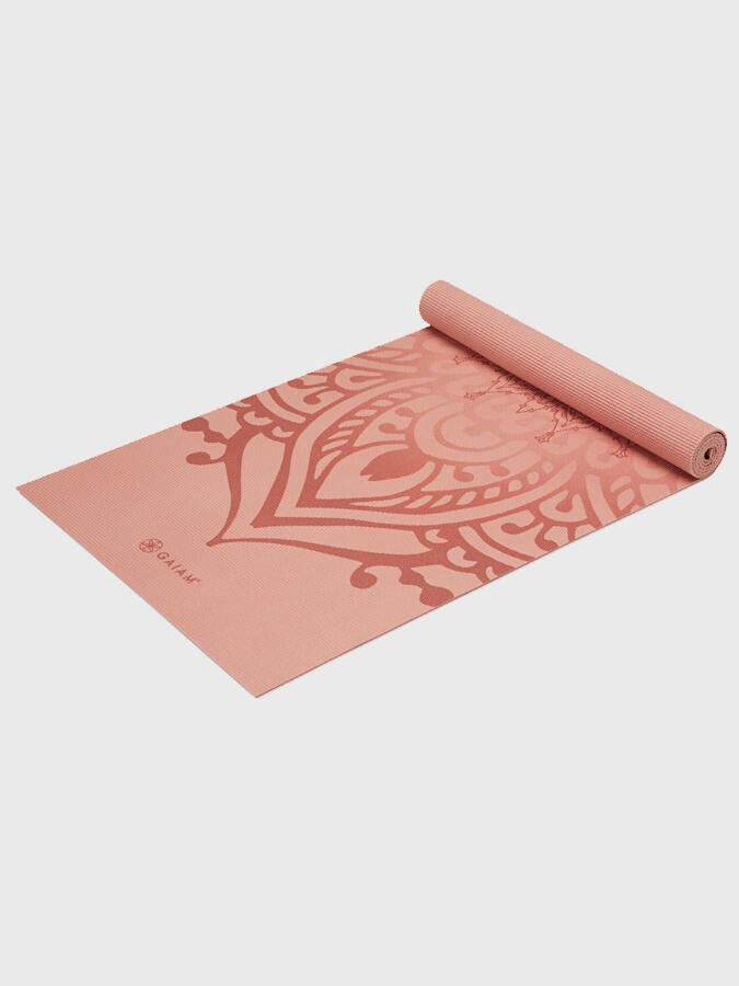 Gaiam Sundial Yoga Mat 5mm - Cantaloupe Sundial 3/4