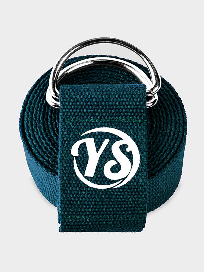 Yoga Studio Belt Strap Metal D-Ring Buckle 2.5m - Teal 1/5