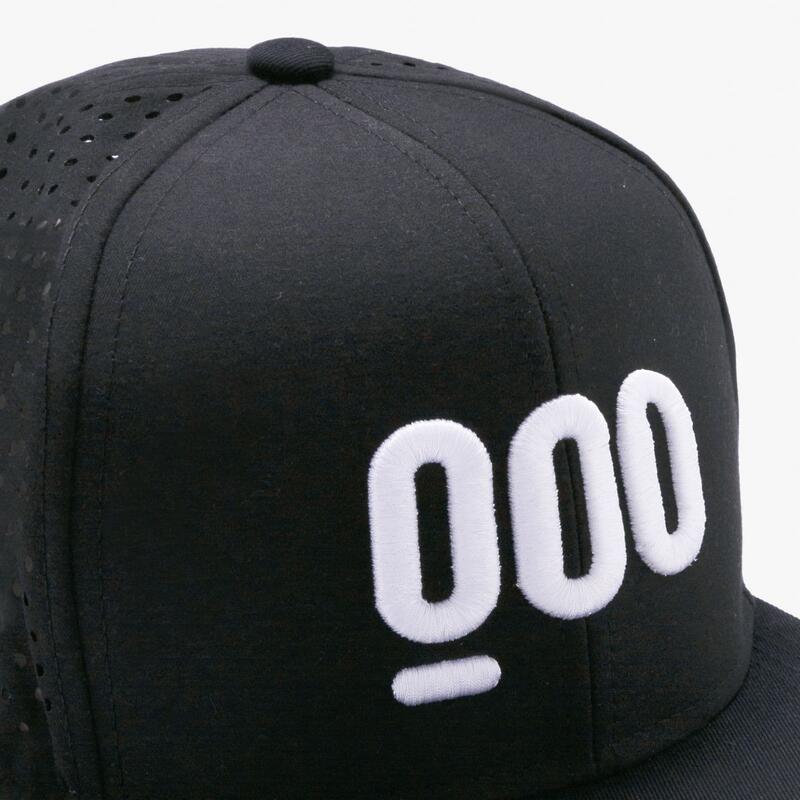 Casquette décontractée brodée 3D noire unisexe OOQ Snapback Mooquer