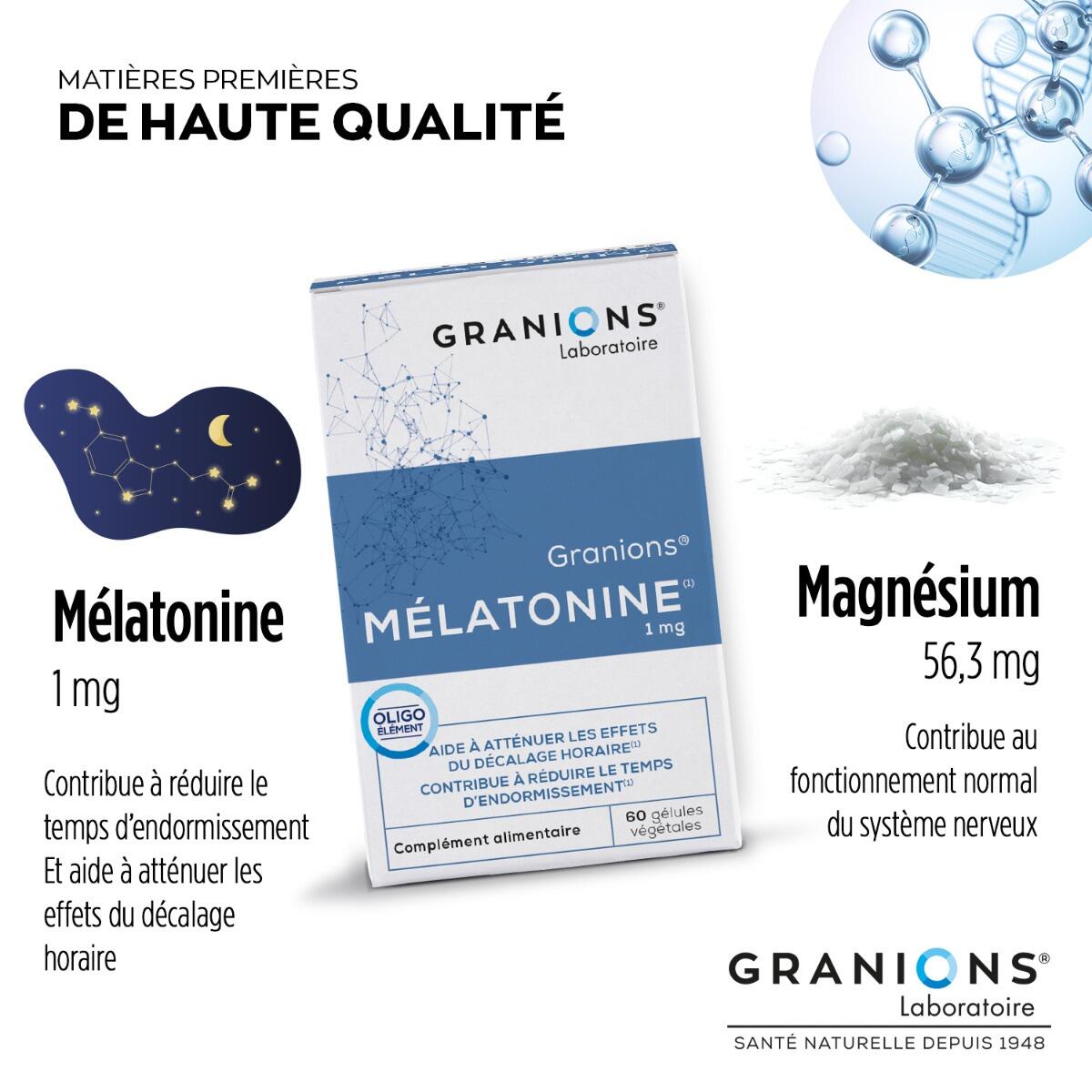 GRANIONS Mélatonine 1mg 4/7