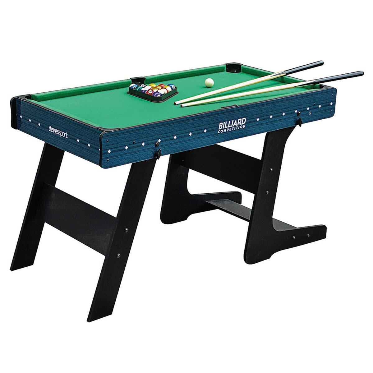 Devessport Mesa de Billar Plegable Milán 122x61x71,5cm 1/4