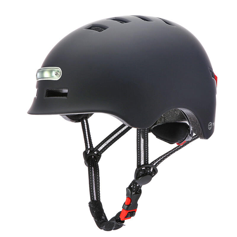 Casco approvato Youin con luci LED USB regolabili - Taglia L (58-61 cm) Nero 2/7