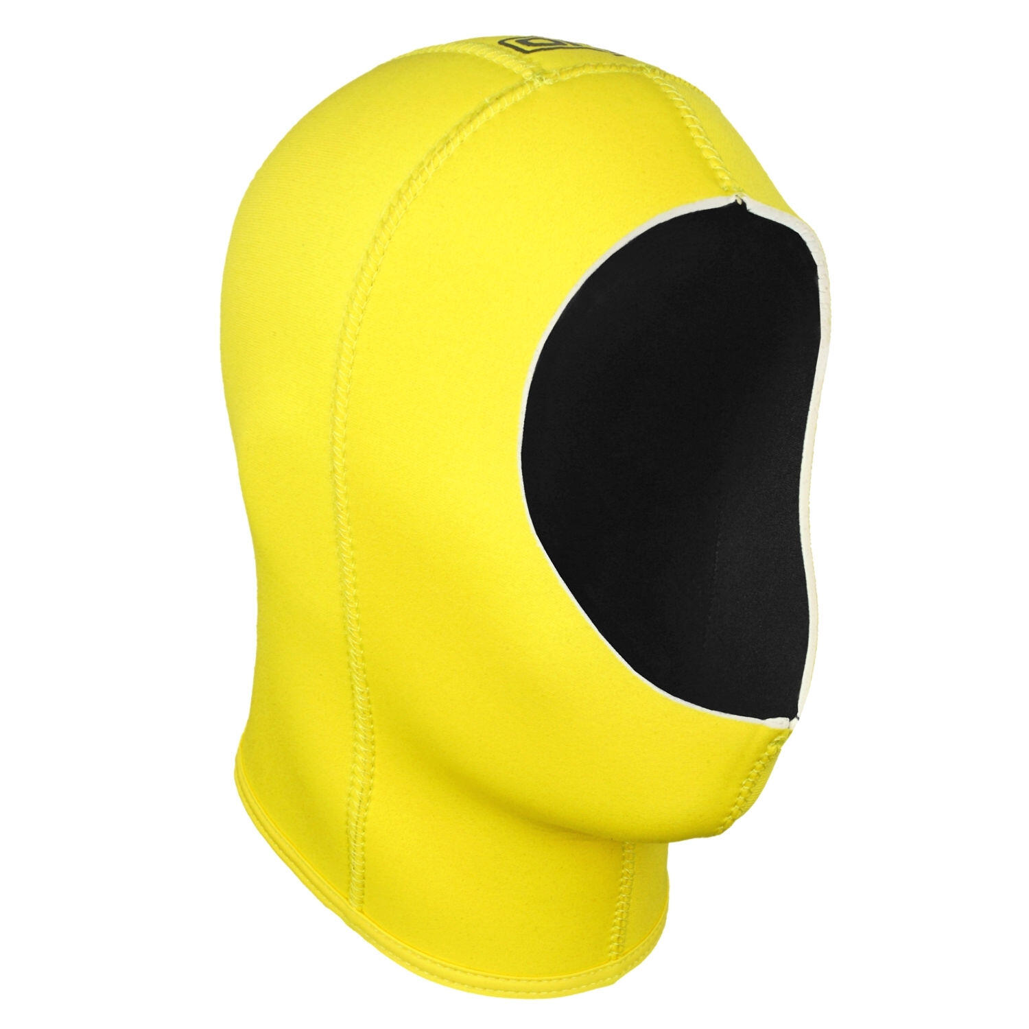 Lomo Yellow Wetsuit Hood - 5mm Hi Vis Yellow Neoprene Hood 3/4