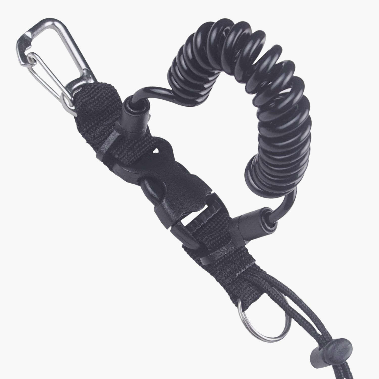 Lomo Quick Release Diving Lanyard- With Ring & Stainless Ring Clip 3/4