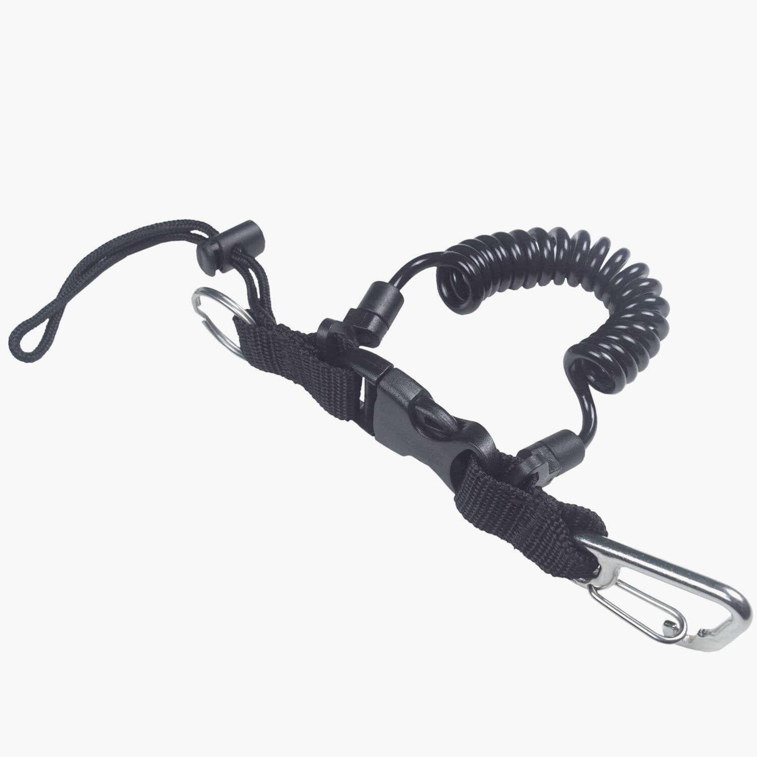 Lomo Quick Release Diving Lanyard- With Ring & Stainless Ring Clip 1/4