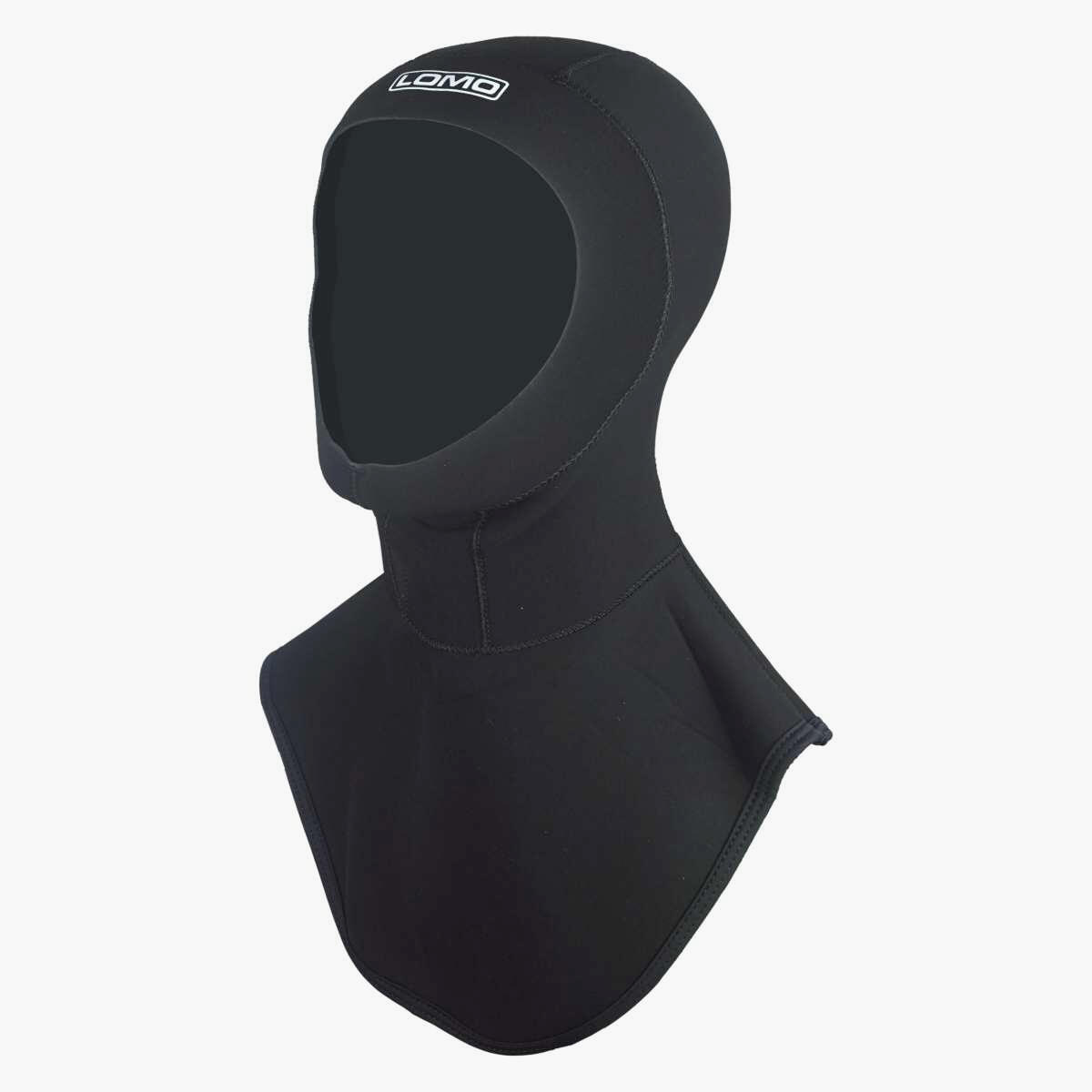 Lomo 3mm Neoprene Wetsuit Hood With Bib - Black 1/4