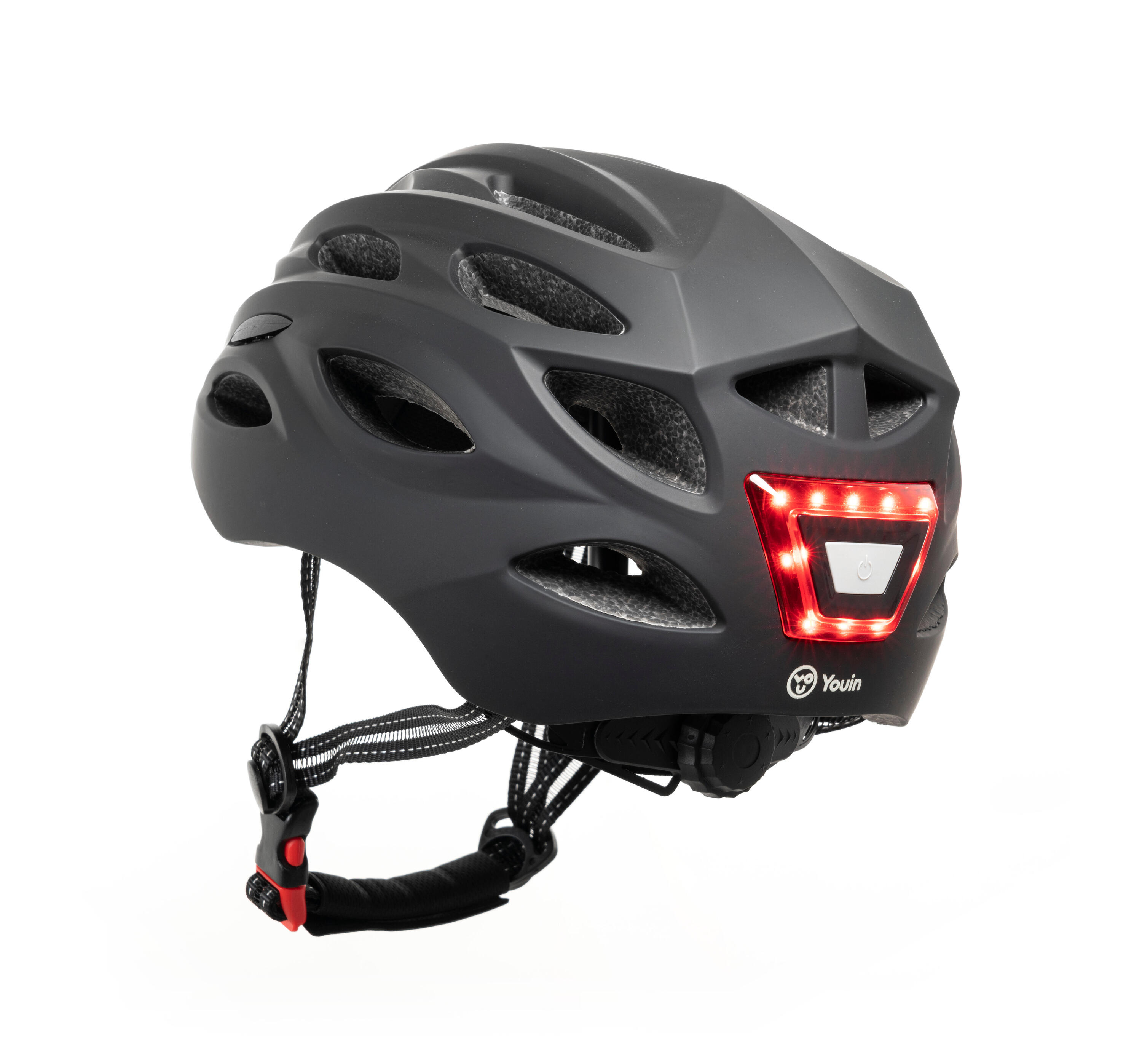 YOUIN Casco MTB Luces LED Frontal y Trasera - Ajustable 58-61 cm, USB Recargable 5/7