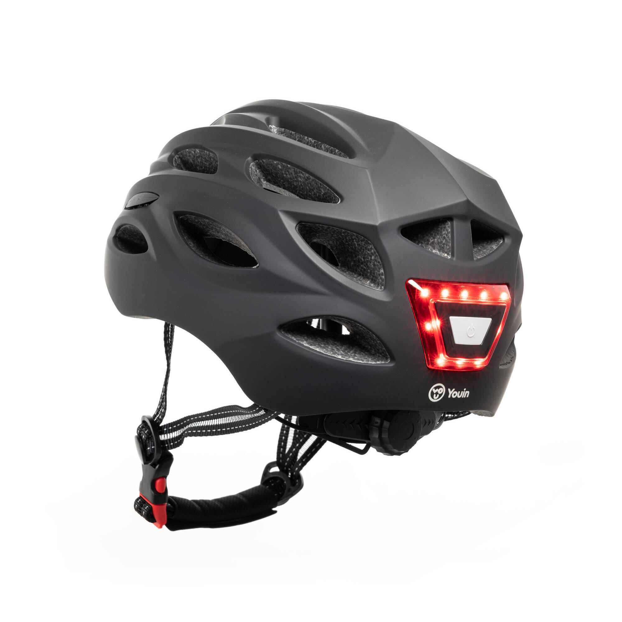 YOUIN Casco MTB Luces LED Frontal y Trasera Ajustable 58 61 cm