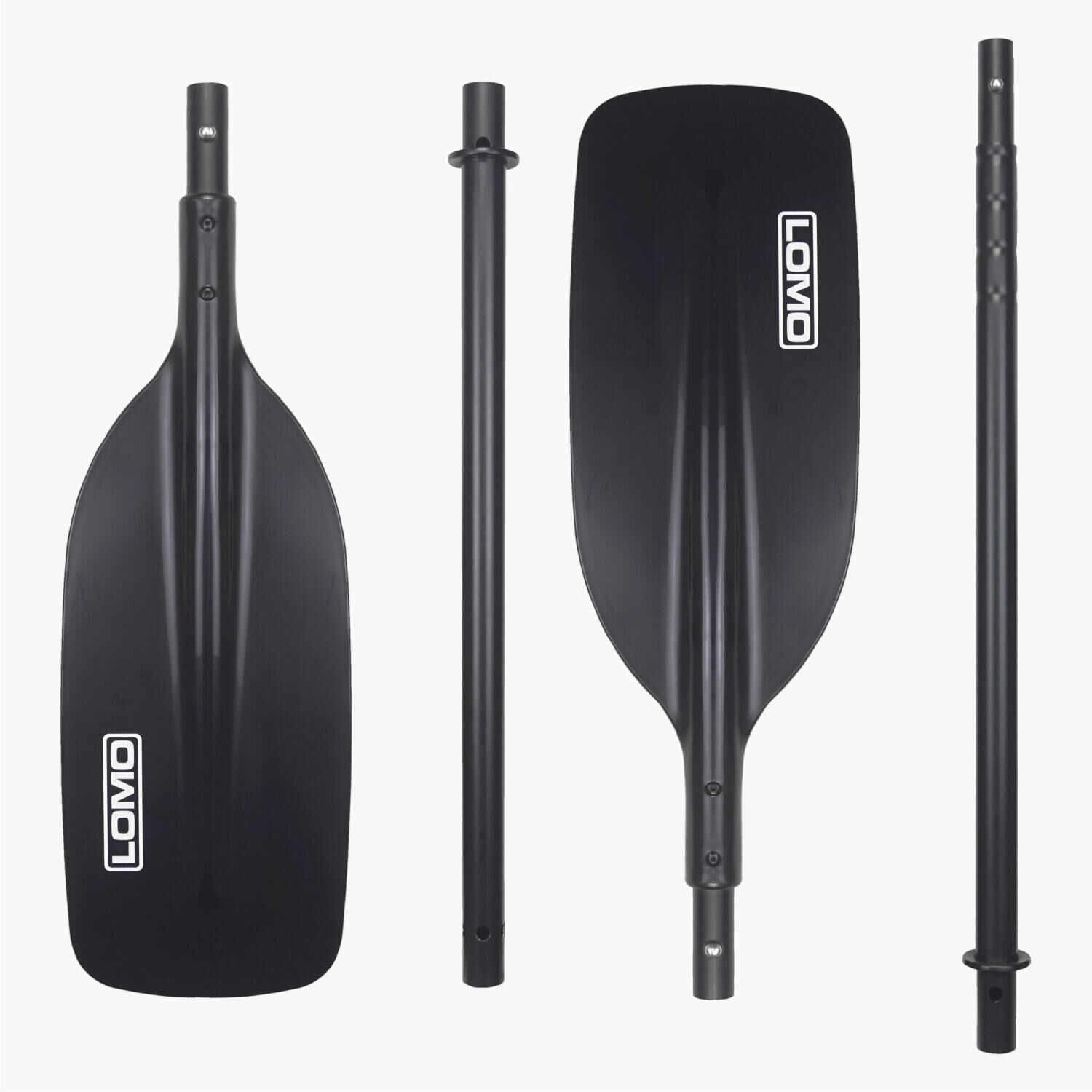 LOMO Lomo Emergency Kayak Paddle - 4 Piece - Black