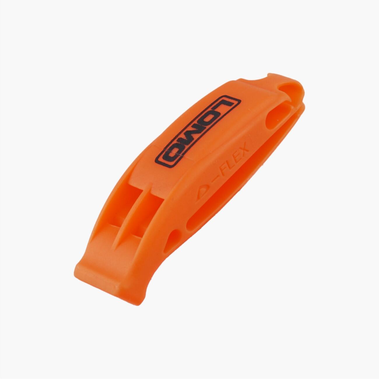 Lomo Orange Plastic Marine Safety Whistles - 10 Pack 2/4