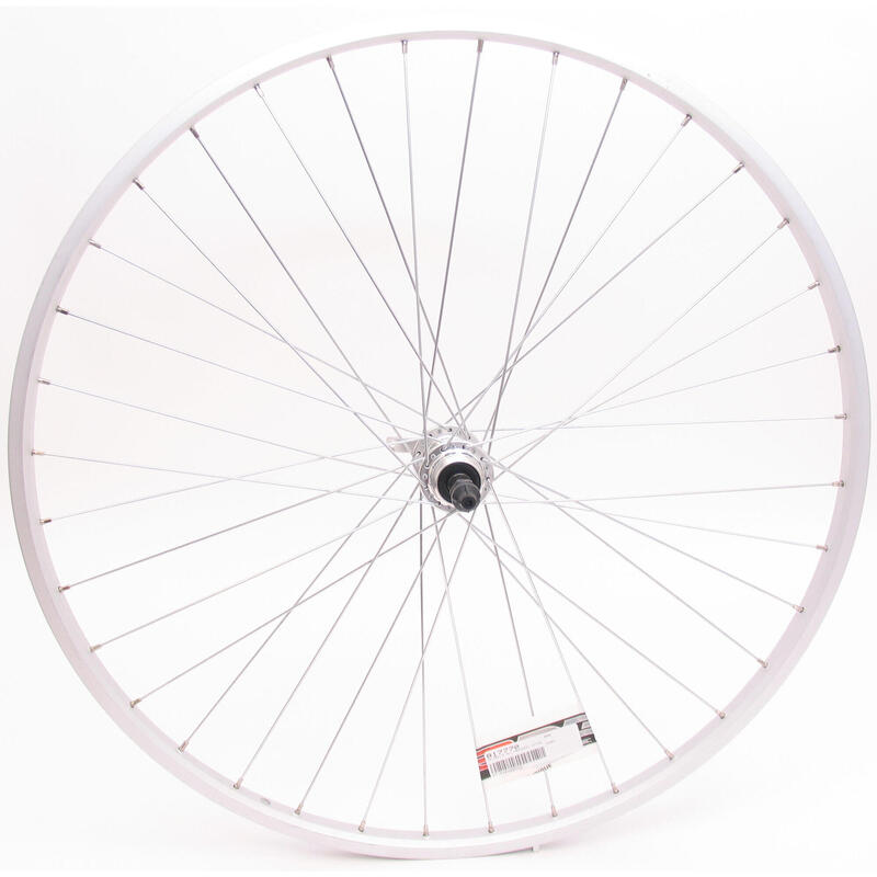 Achterwiel 28" / 622*21 Parallex velg freewheel naaf met snelspanner zilver