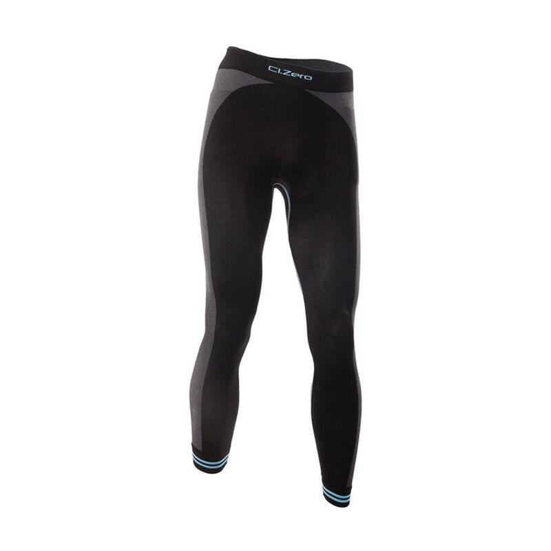 Pantalone lungo unisex 12 mesi in fibra di Dryarn nero e azzurro